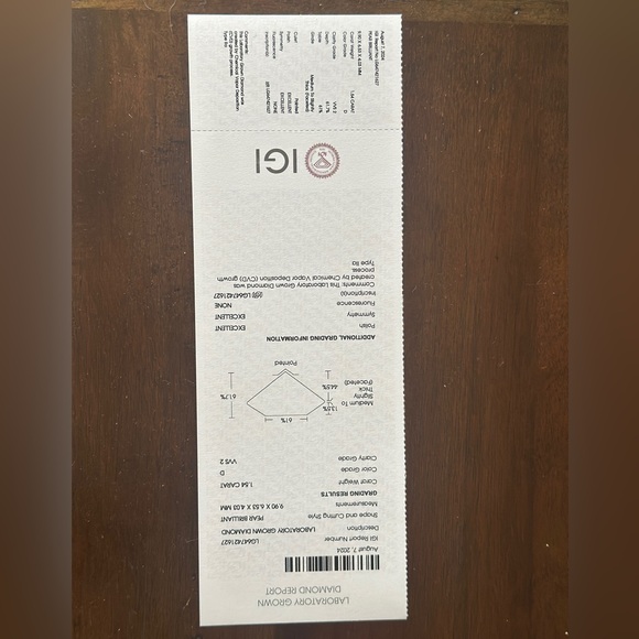 2 Carat Pear Lab Grown Diamond Engagement Ring - Picture 15 of 15